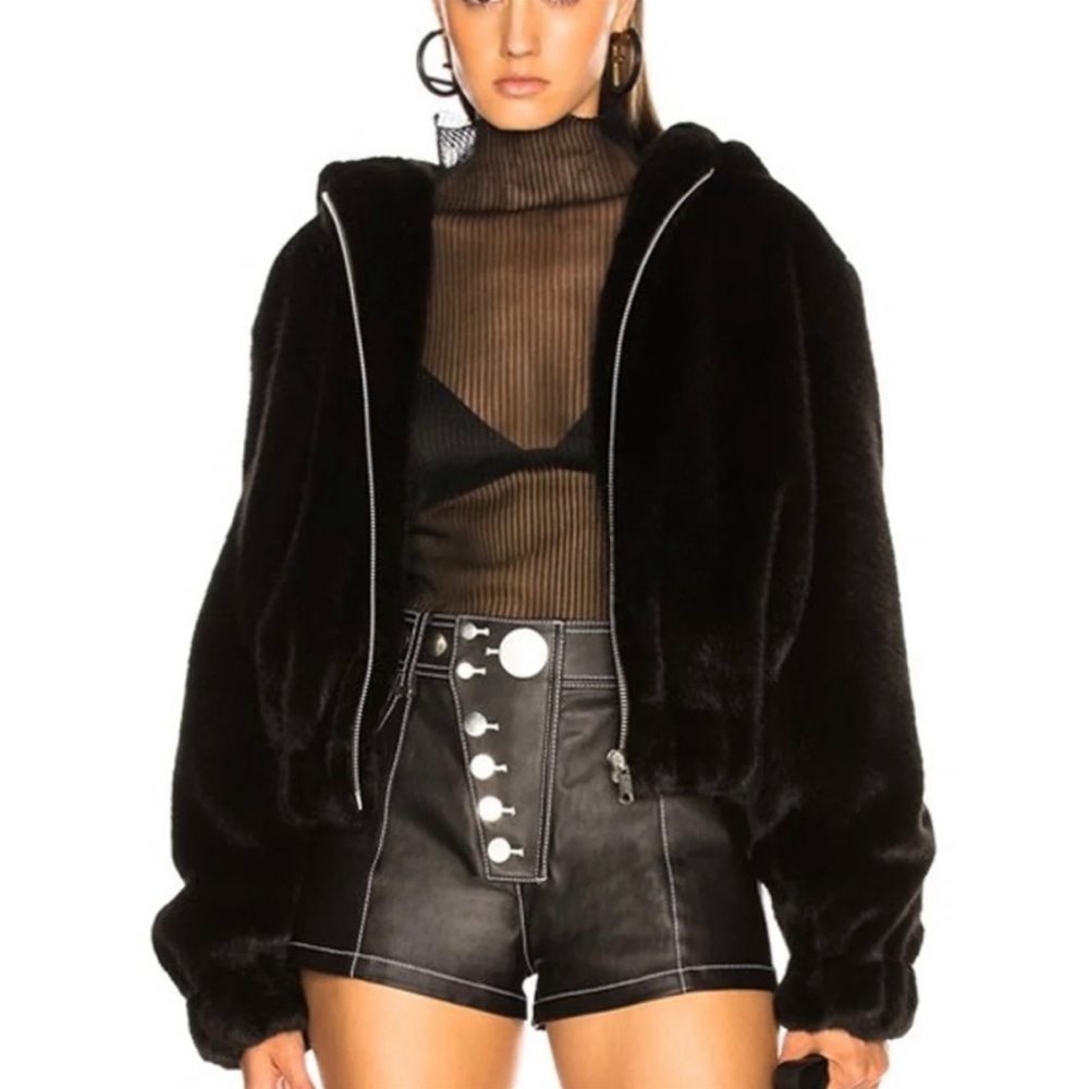 Helmut Lang Faux Fur Bomber
